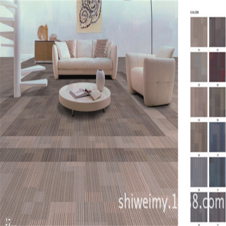 Shaggy pattern nylon modular carpet tile 50 x 50