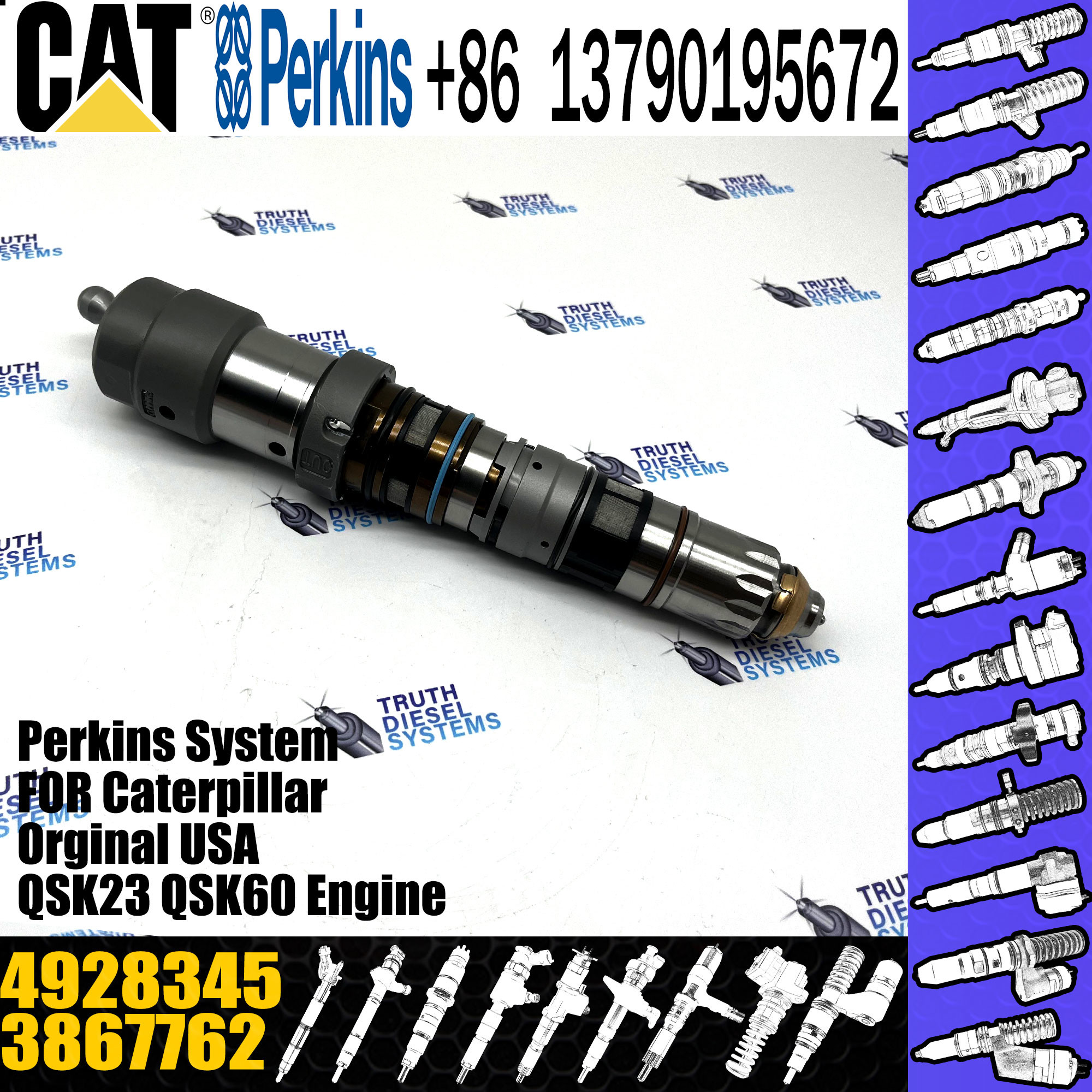 3867762 4928345 Cummins Isx Performance Injectors With K19 Engine