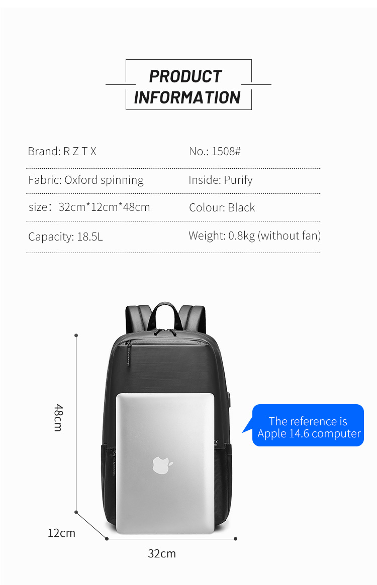 1680D Waterproof Anti Theft Laptop Backpack