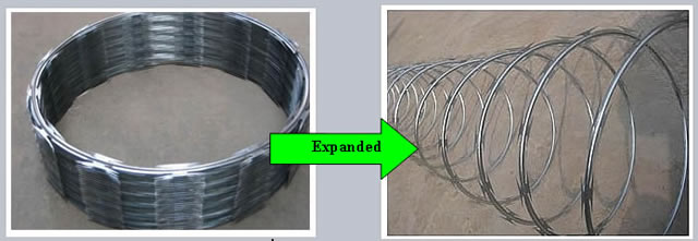 Galvanized Barbed Wire Security Fence 12x12 CBT65 Razor Wire