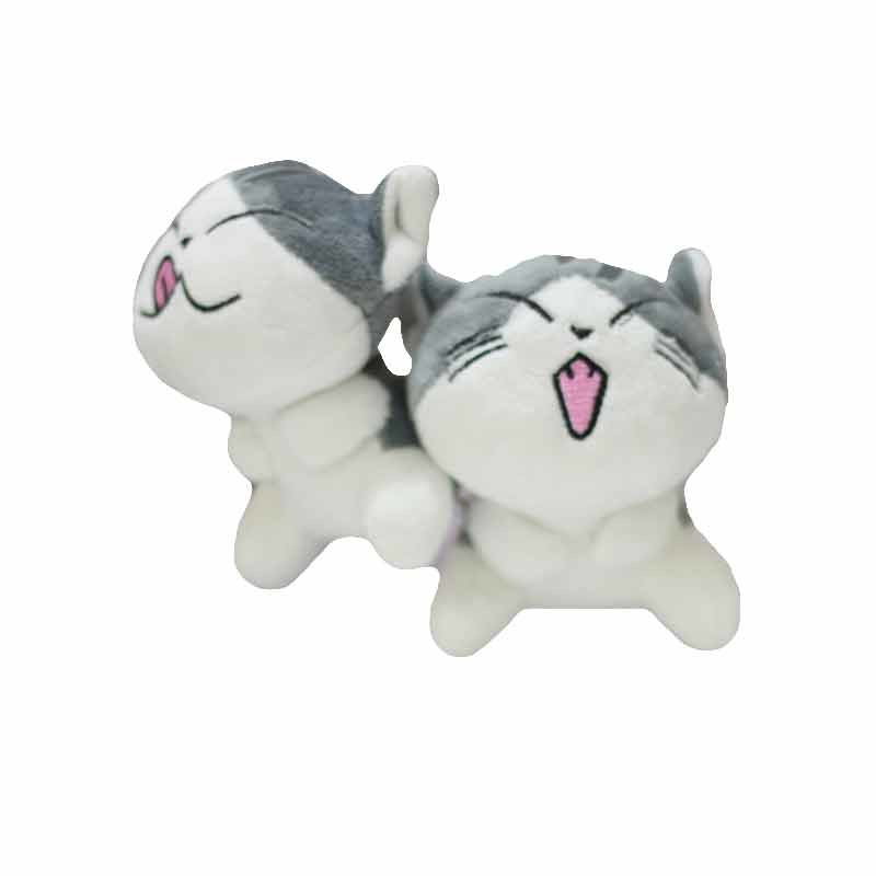 15cm Cat Plush Keychain With Polypropylene Cotton Filling
