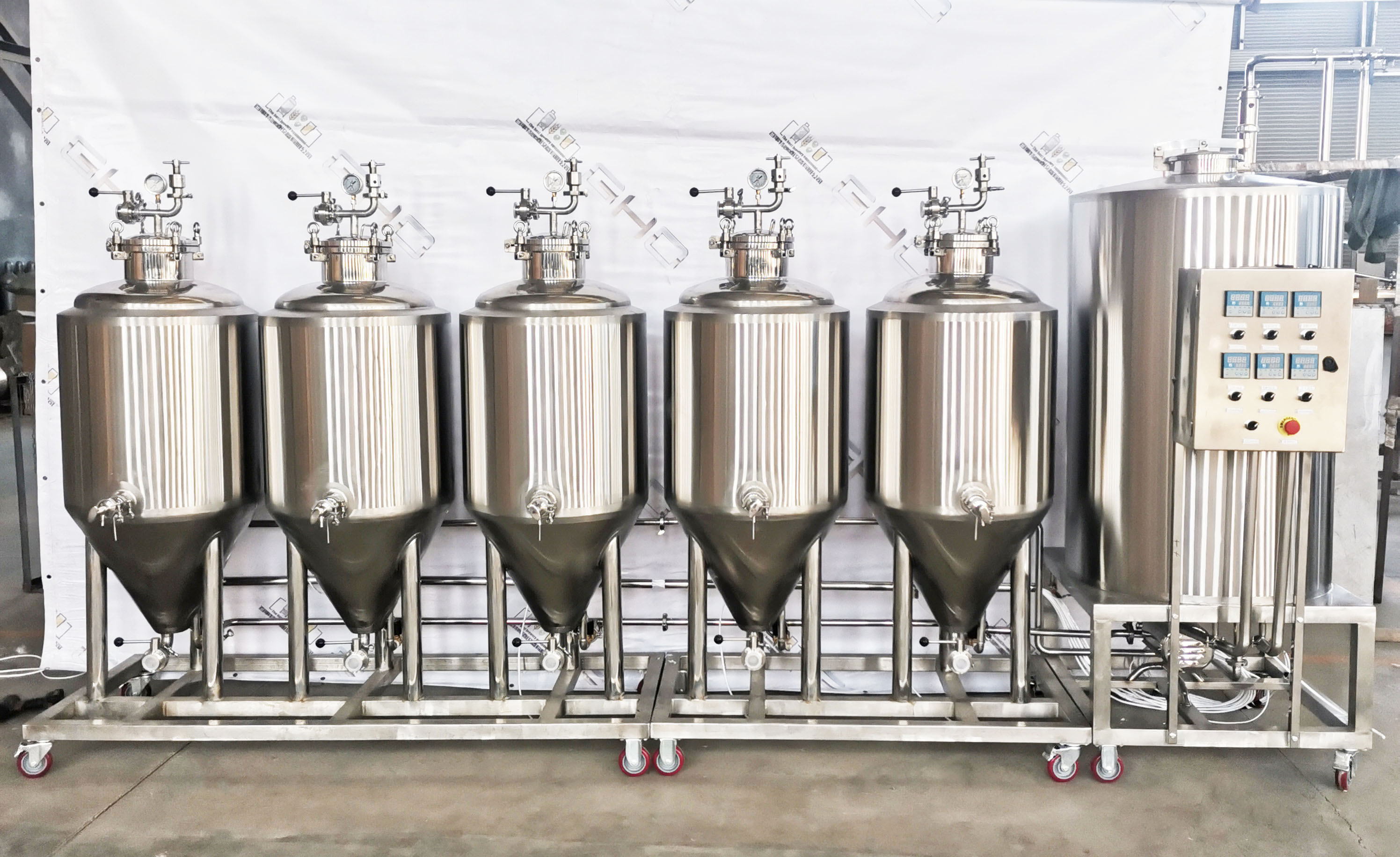 GHO 100L Home Brewery Stainless Steel Jacketed Conical Beer Fermenter Tank with 100 KG