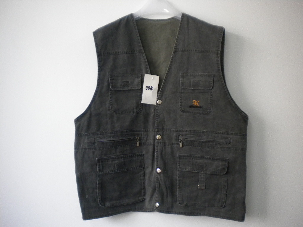 vest, reversible vest, mens vest in T/C 65/35 fabric, fishing vest, casual vest