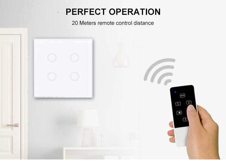 4 Gang Smart Light Switch Uk Smart Touch Wall Switch With Google&Alexa