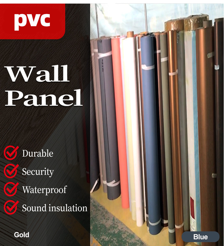 High Density Minimalist Style Bamboo Wood Fiber Veneer PET Marble Wall Panel