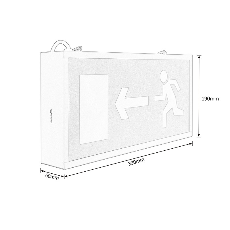 Plastic Right Non - Illuminated Emergency Exit Sign 3W 6500K