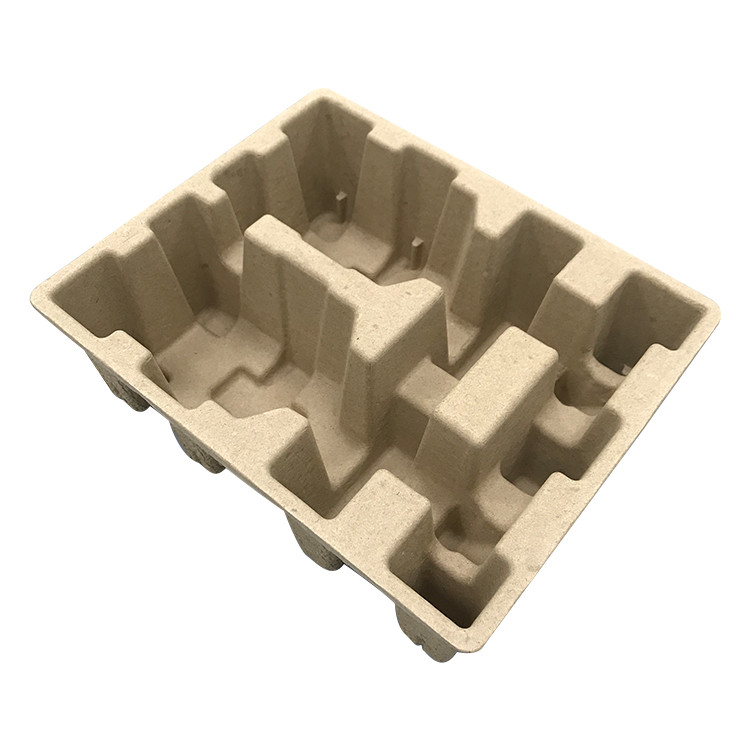 Compostable Recycled Paper Tray Dry Pressed Ecofriendly SGS Approved