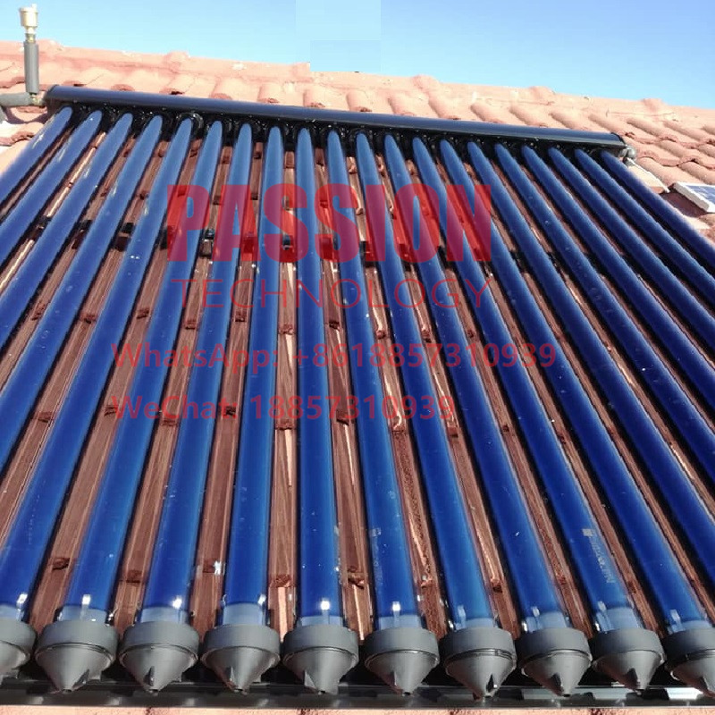 30 Tubes Pressure Heat Pipe Solar Collector Aluminium Alloy Silver Frame