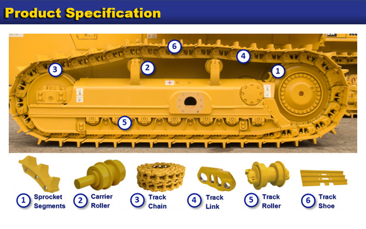 HRC50-56 Hardness E370 Dozer Track Roller Double Flange Dozer Bottom Rollers