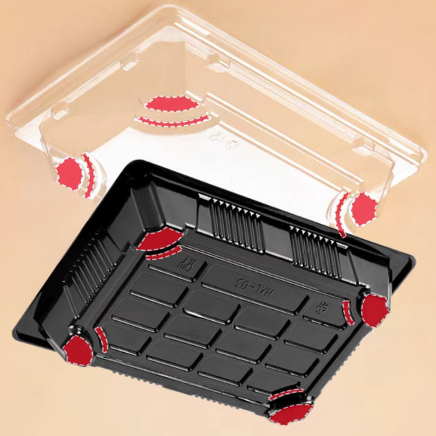 Wholesale disposable sushi box Japanese cuisine anti fog packaging box sushi takeout box