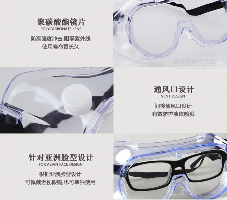3m 1621 Ansi PPE Safety Goggles Scientific Experiment Carpenter Sawdust Splash Proof