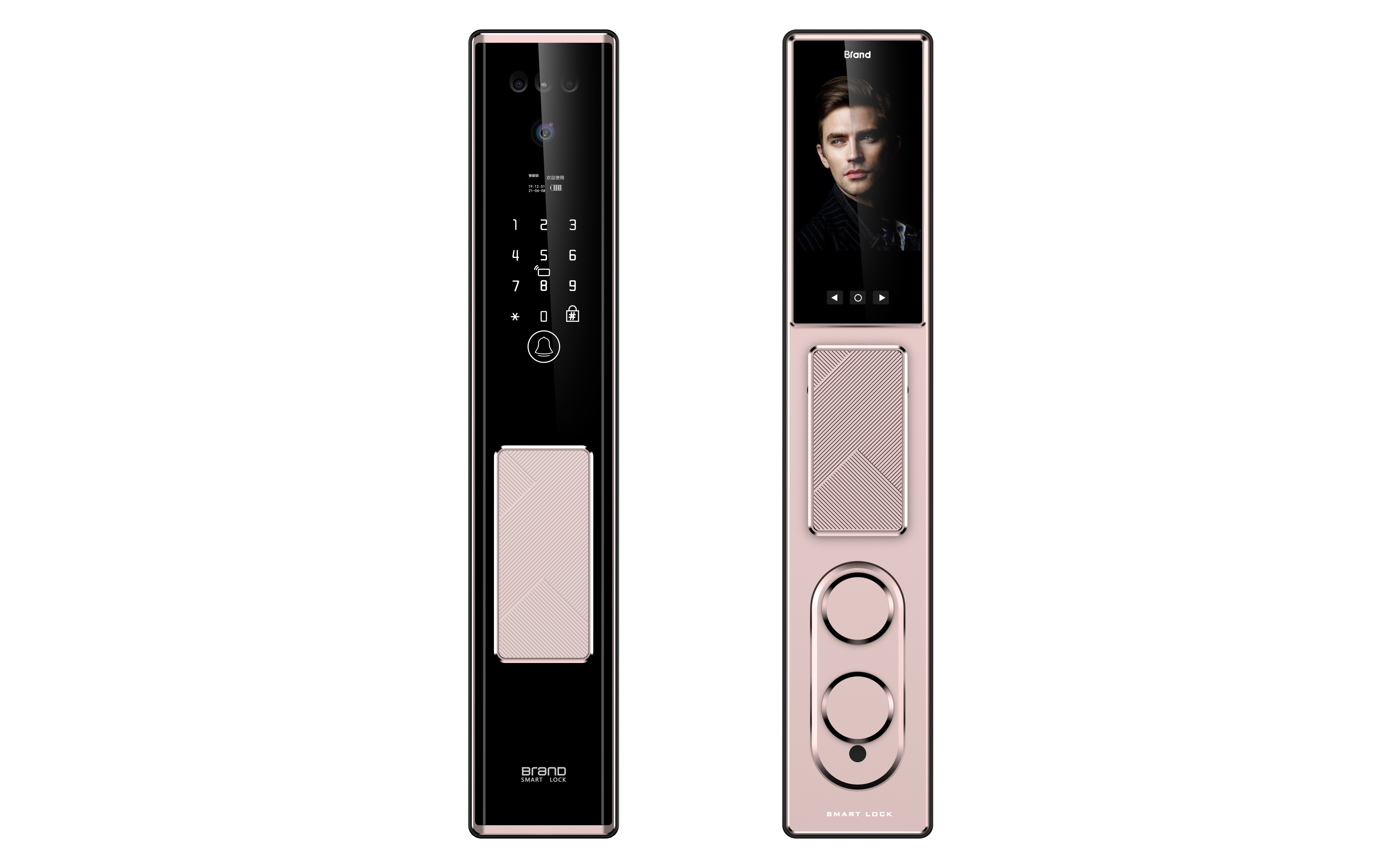 Digital 13 Languages Face Door Lock Tuya App With Video Intercom