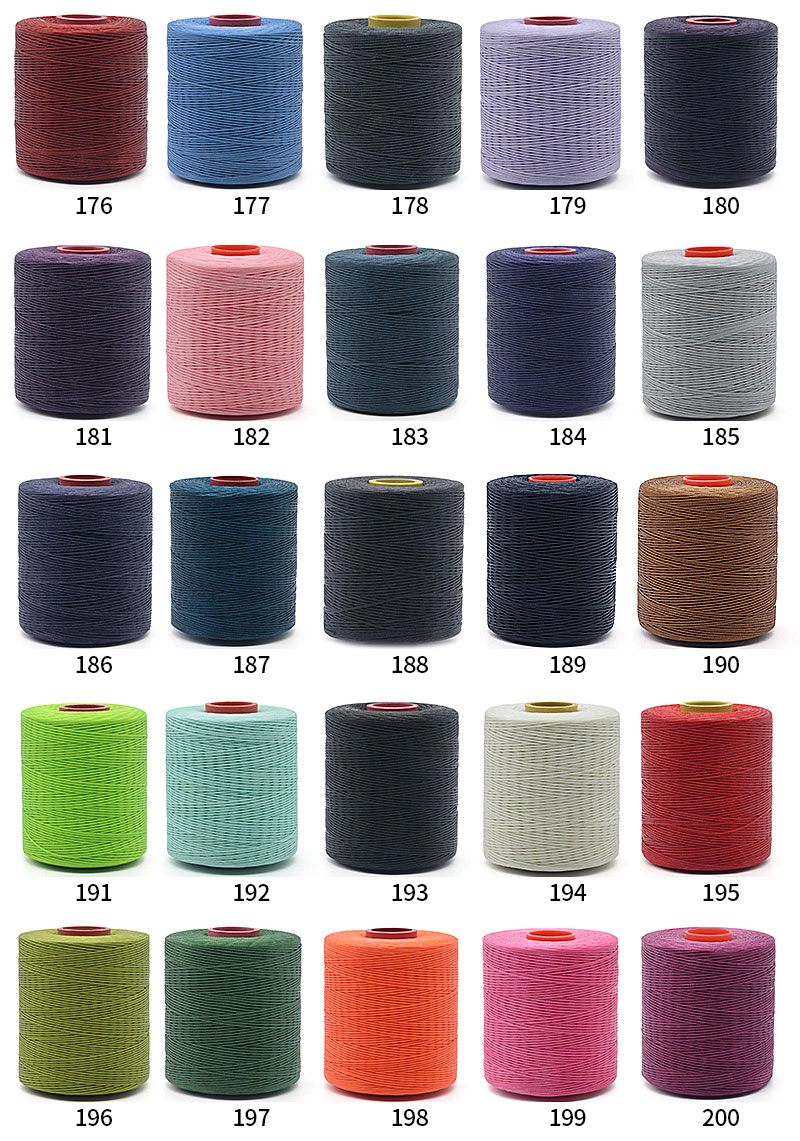 Kangfa 0.8mm 1mm Polyester Handmade Braid Waxed Thread High Tenacity for Leather Goods