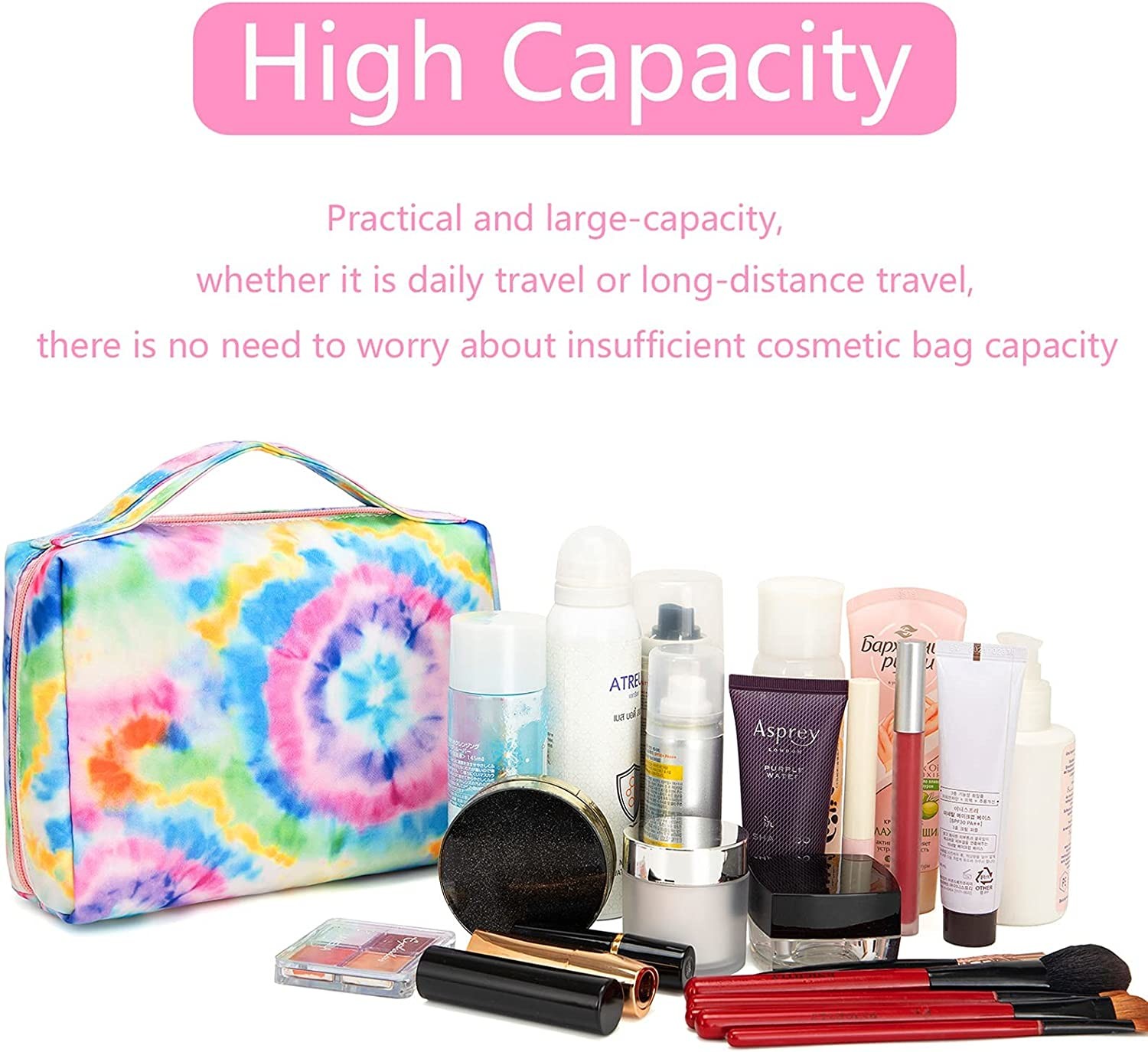 Shockproof Durable Toiletry Bag Travel Makeup Bag Portable Cosmetic Bag Organizer for Women and Girls
