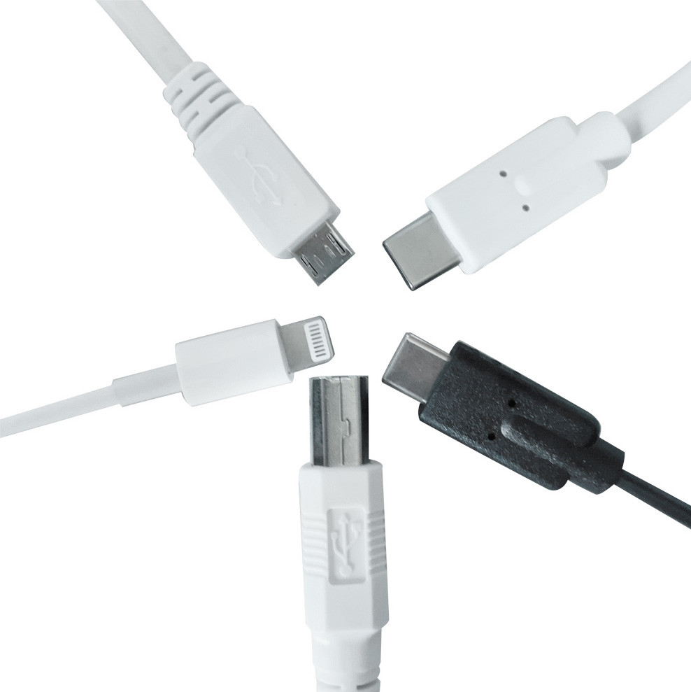 Black A Male To B Male USB Cable Ferrite Core Shielded For Data Transmission