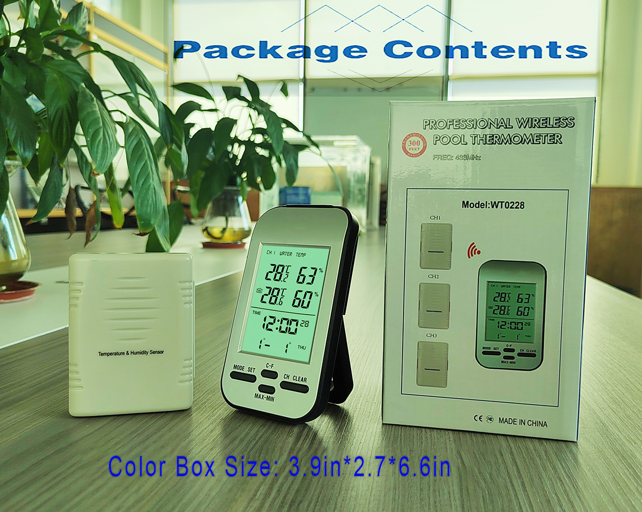 Home Wireless Temperature And Humidity Meter With Clock And Weather Forecast Function