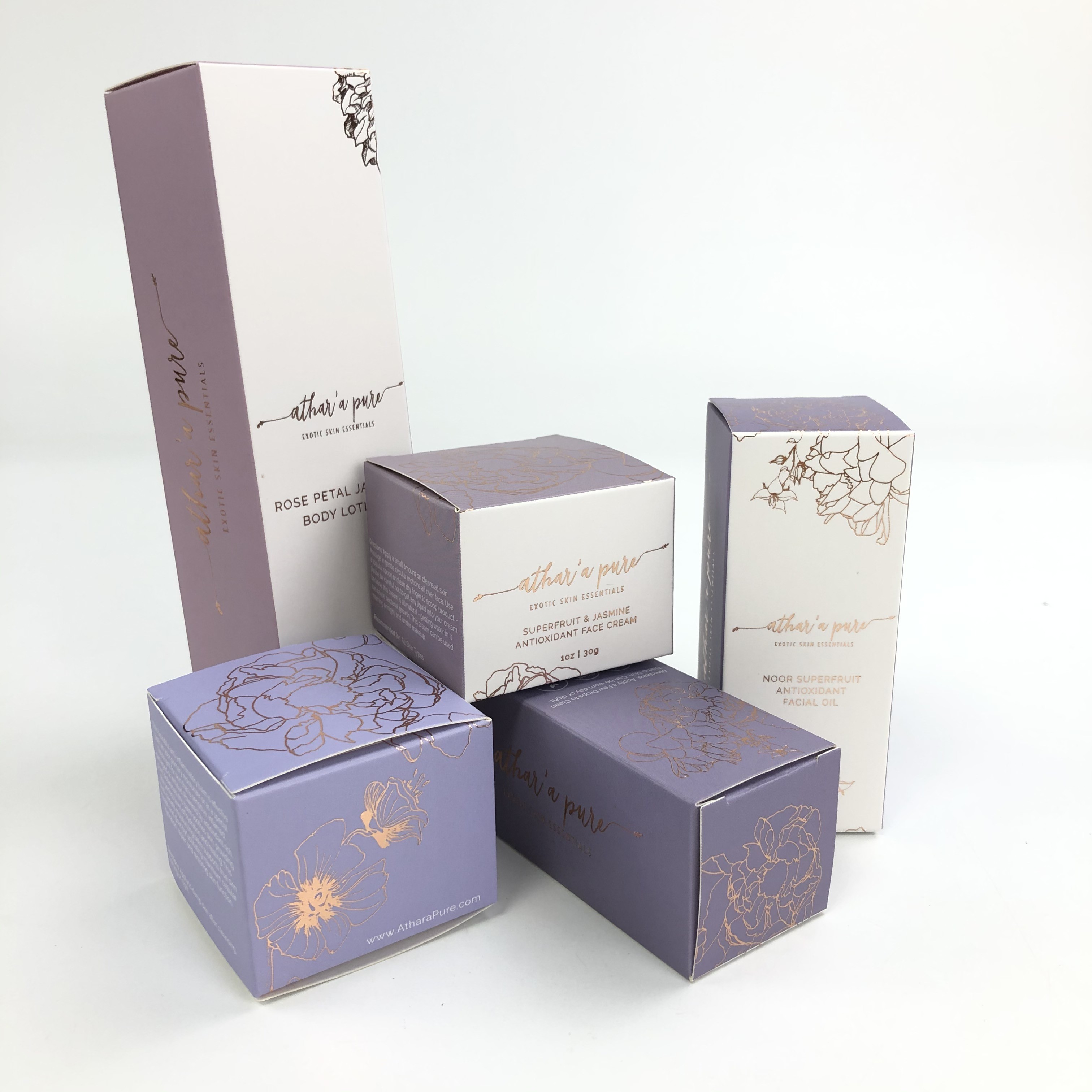 Custom Glossy UV Matt Film White Cardboard Paper Box 400g For Cosmetic Sample Argan Oil