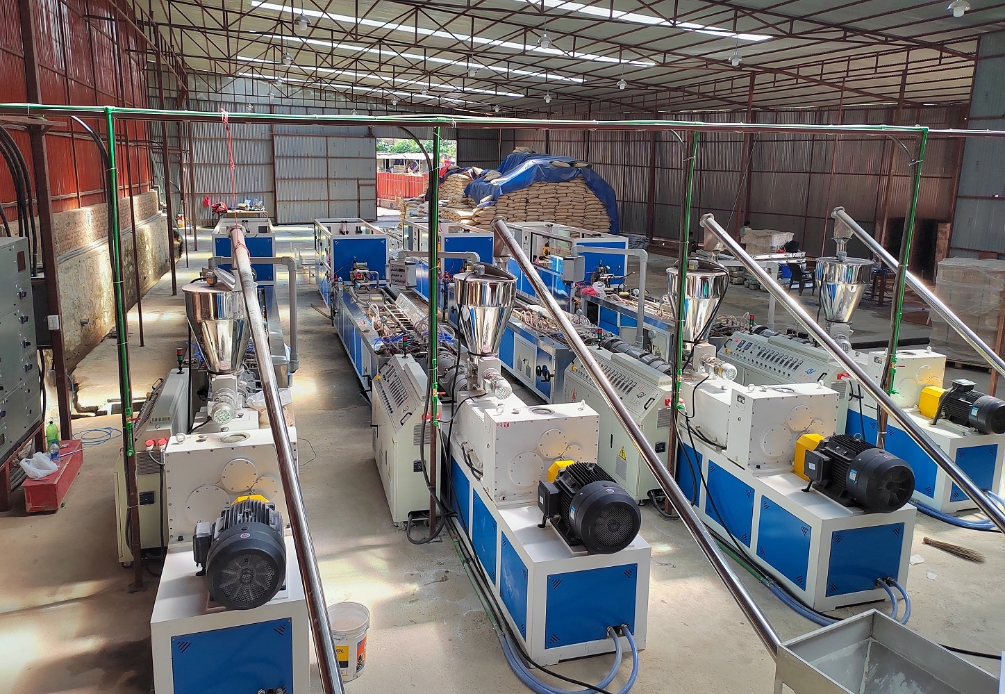 25M*2.5M*3.5M Plastic Coated Geo Strap Band Production Line Geo Strap Making Machine