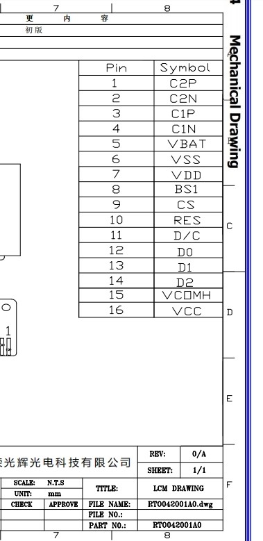 Industrial Small TFT Screen LCM LCD Display Monitor 0.42 Inch