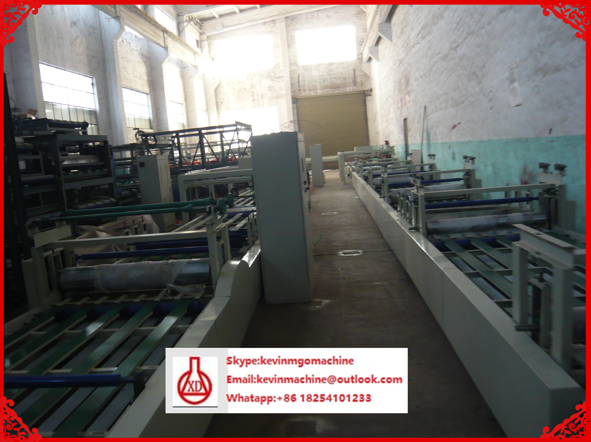 Straw Color Wave Roof Tile Making Machine for Mgo / Mgcl / Fiber Glass Mesh Raw Material