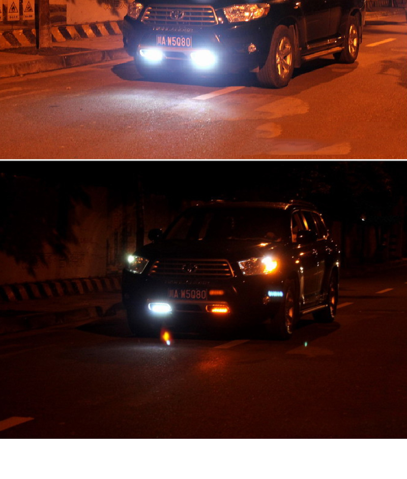 Aluminium Automobile Drl Car Headlight Led Tube Strip Two Color With ABS Lens