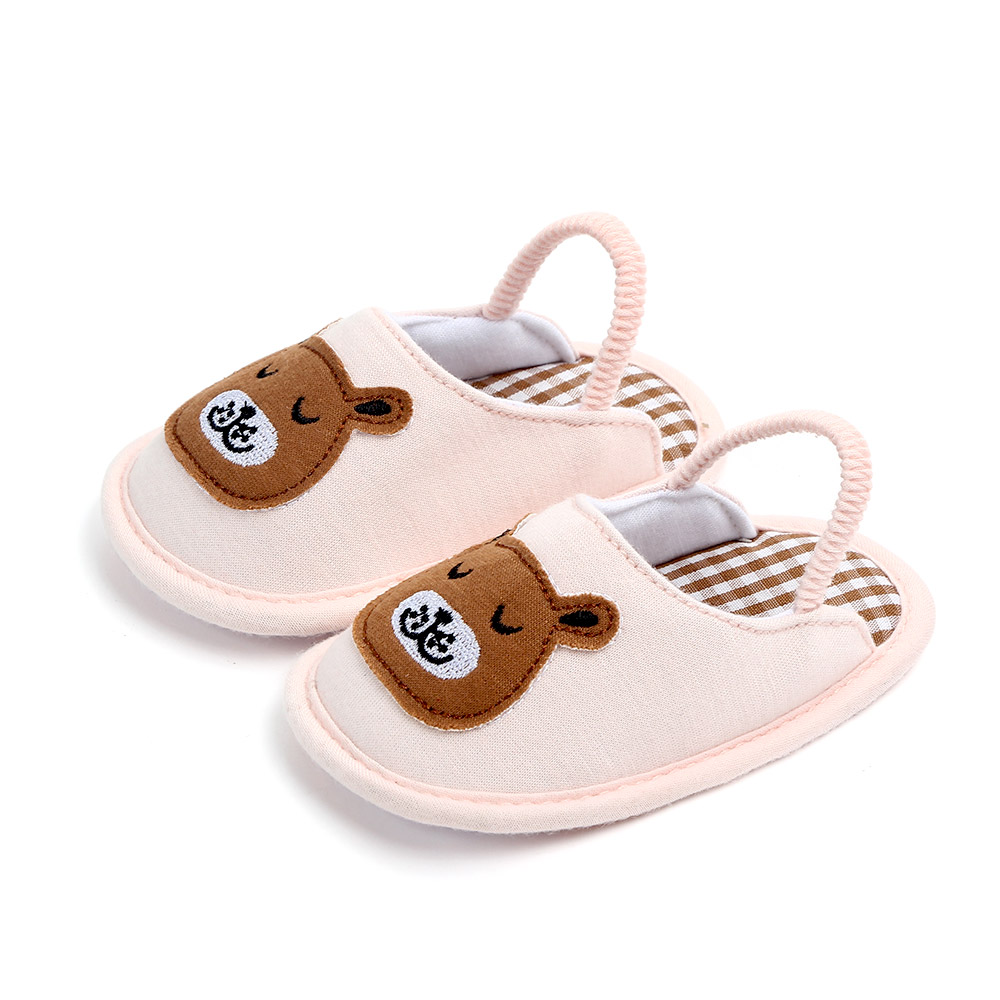 Lovely Cotton fabric cute animal bowknot rainbow infant boy girl baby sandals