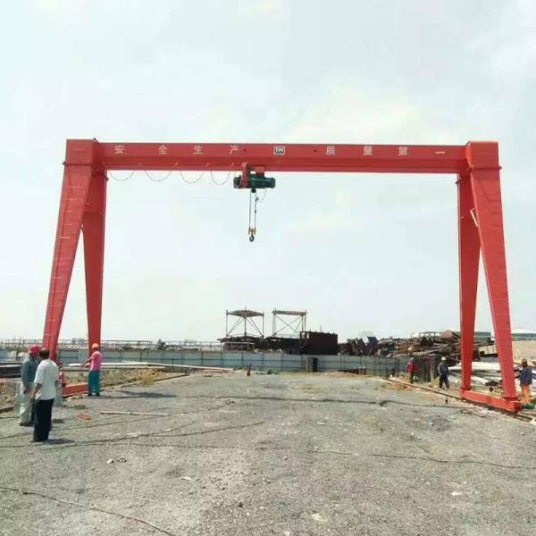 China Shandong Province Taian Xintai City Single Girder Gantry Crane with Electric Hoist