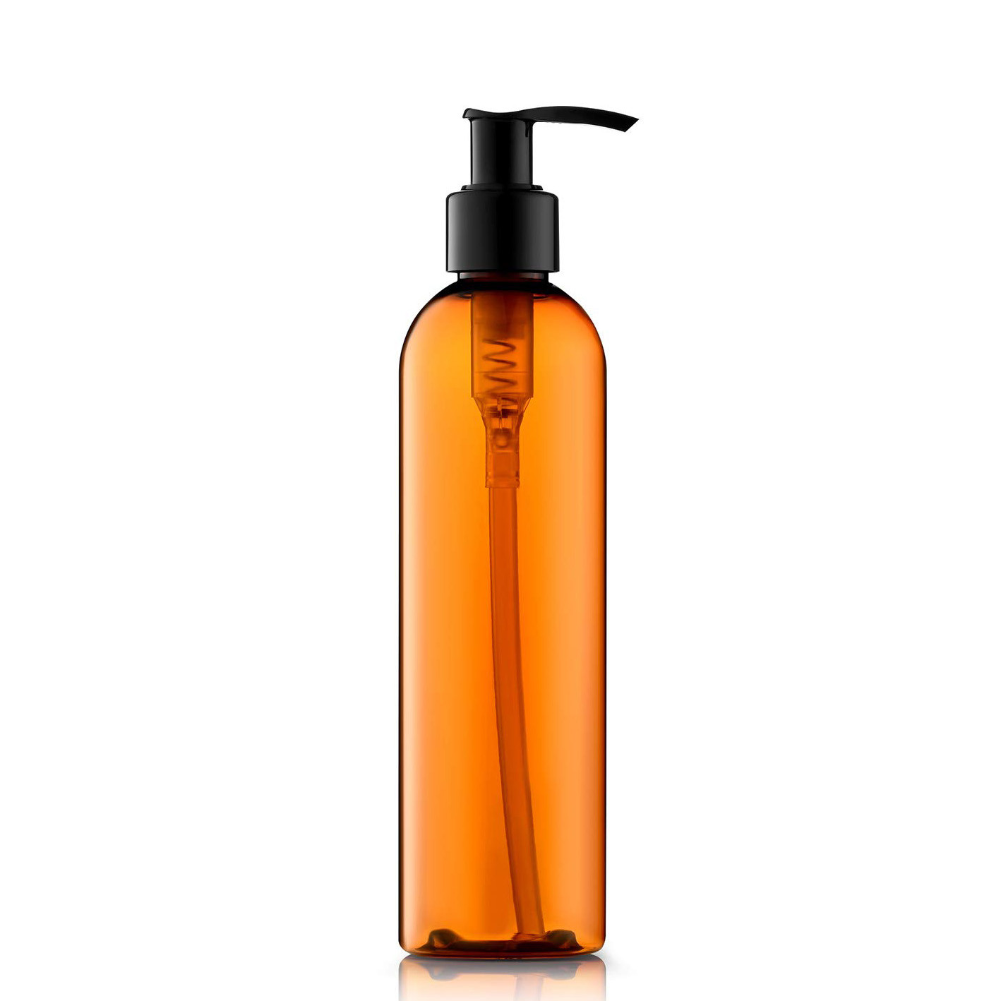 Brown Blue PET 200ML Refillable Lotion Container With Pump For Liquid