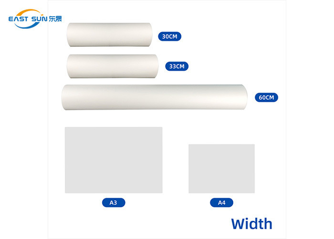 Double Side Matte DTF Film Sheets A3 A4 Size Hot Peel / Cold Peel