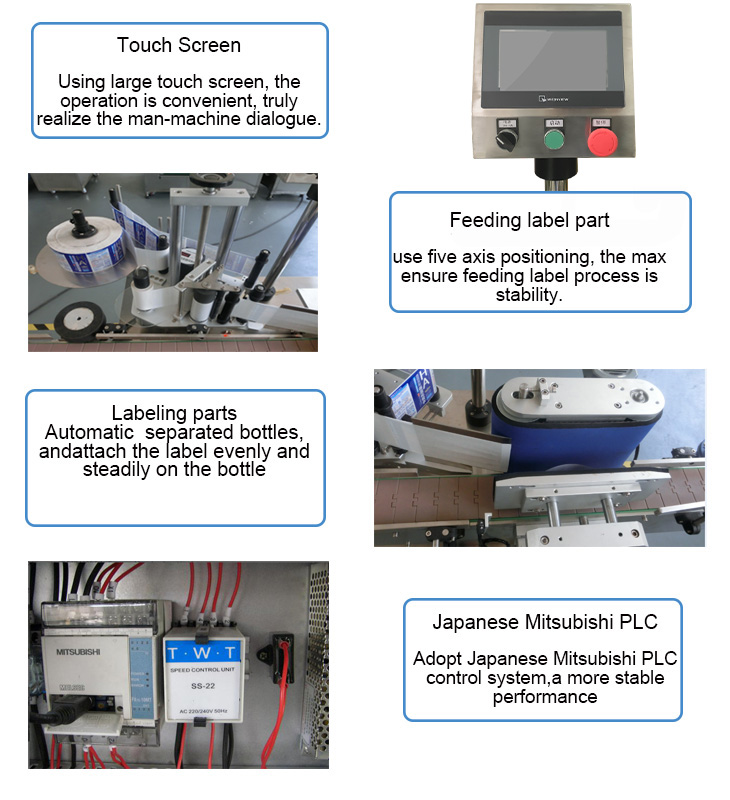 Automatic Round Bottle Labeling Machine For Gummies Supplements Candy Jar Can