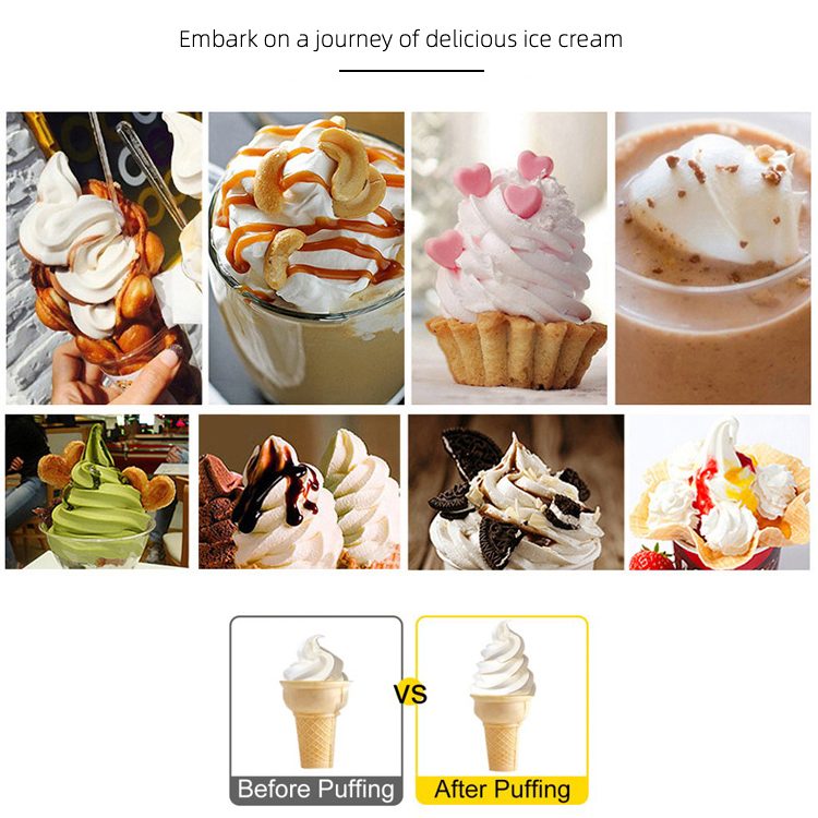 Commercial Soft Serve Ice Cream Making Machine with 6 Quart Capacity and English Operating Language