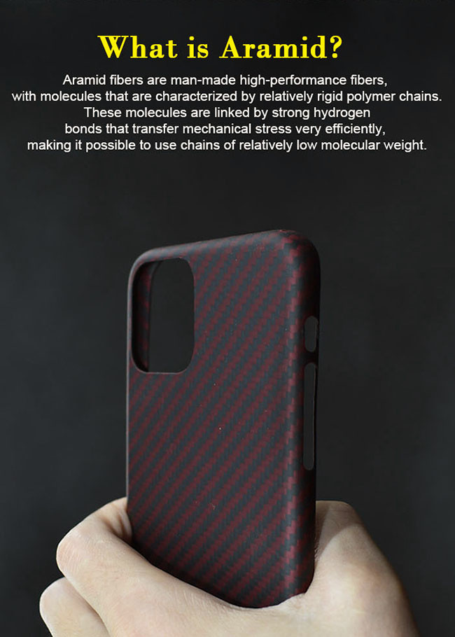 No Melting Point Real Aramid Fiber Phone Case For iPhone 11 Pro Max