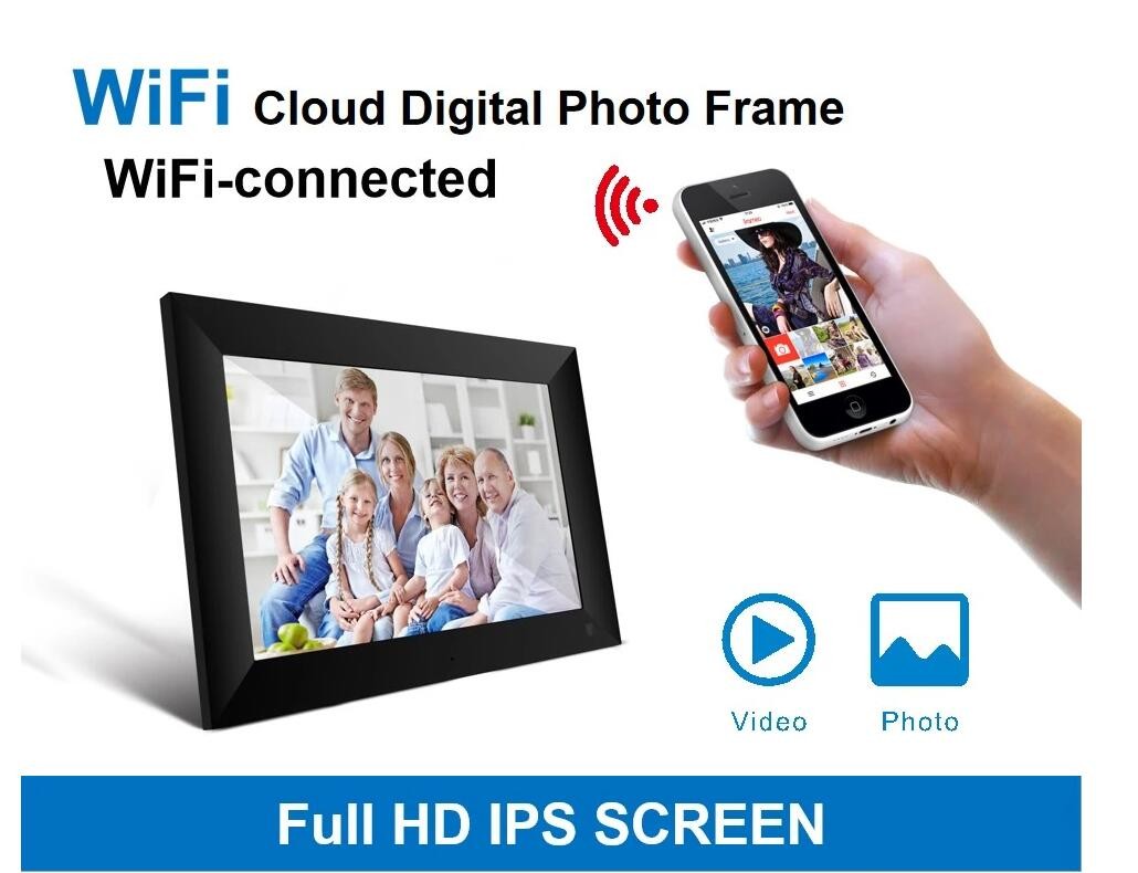 10 inch WiFi Digital Frame IPS Touch Screen 1080P Photo Frame, 16GB Large Memory Share Moments Instantly via Mobile APP