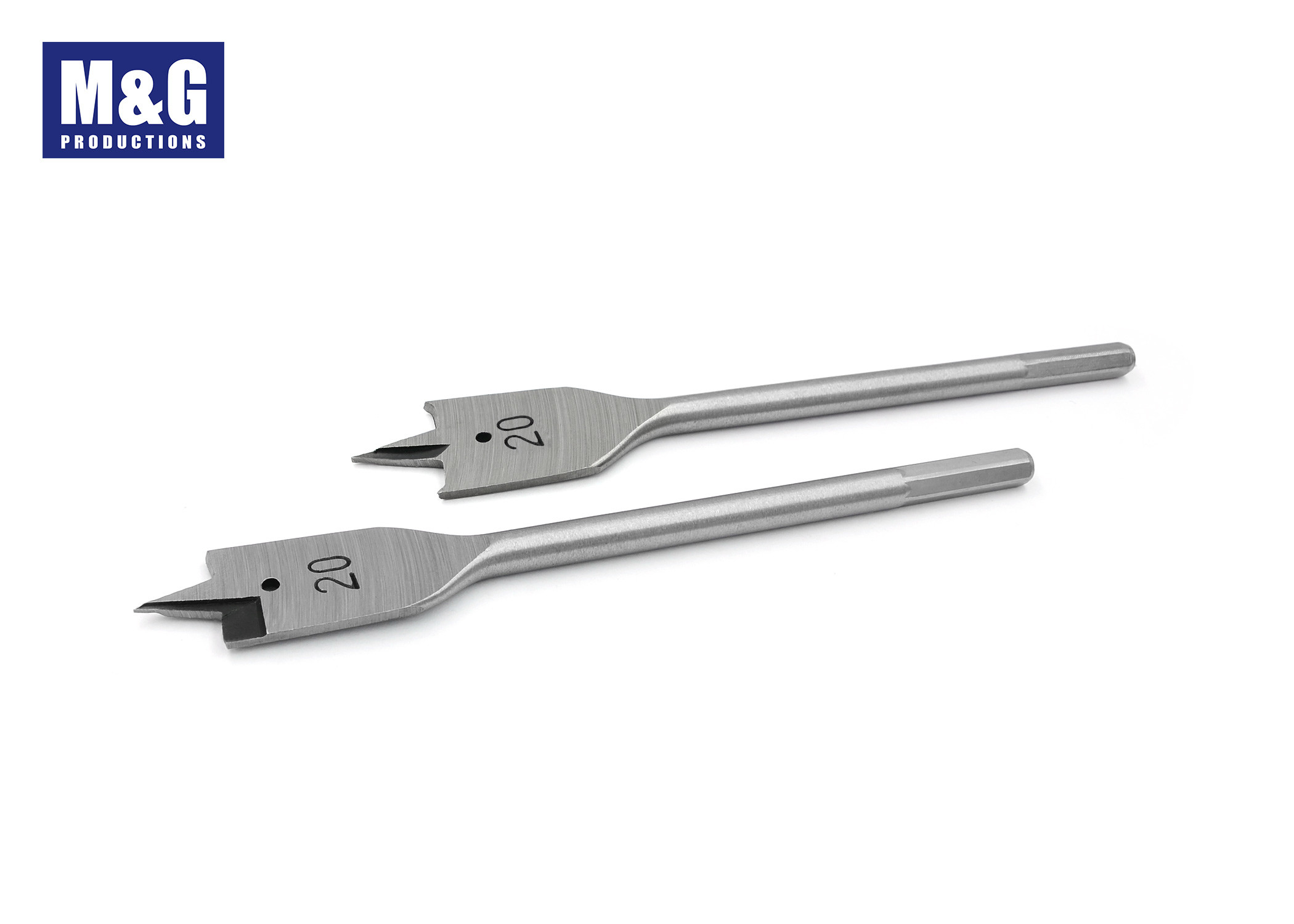 High Precision Jobber Drill Bit Hex Shank Flat Spade Wood Drill Bits With Heat Treatment