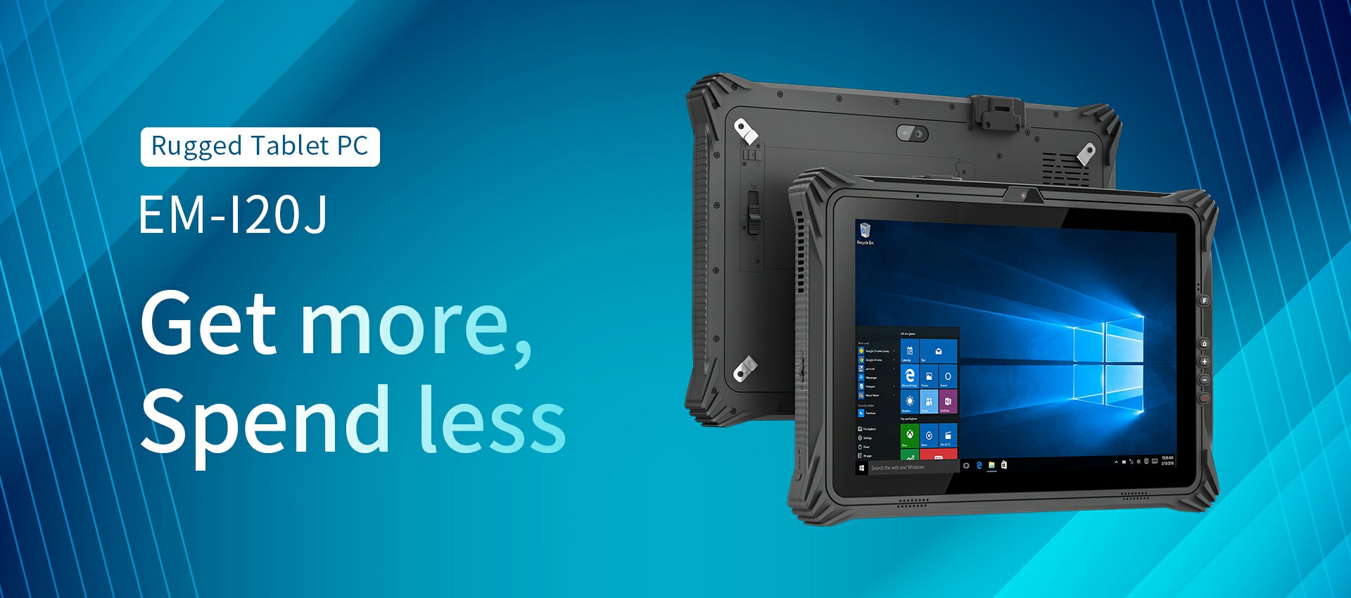 EM-I20J Industrial 12-Inch Tablet PC with Large Battery Win OS 8GB/16GB RAM Quad-Core Intel CPU