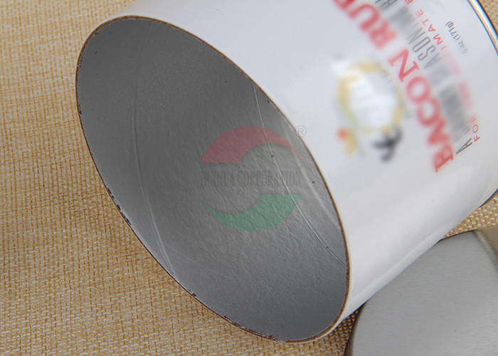 Glossy / Matte Lamination Paper Composite Cans With Transparent Plastic Cap