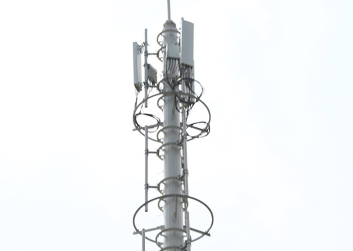 18 - 55M Monopole Telecommunications Tower , AWS D1.1 Monopole Communication Tower