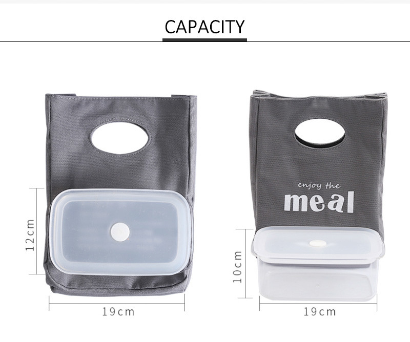 Custom Print Portable Cooler Foldable Canvas Lunch Bag