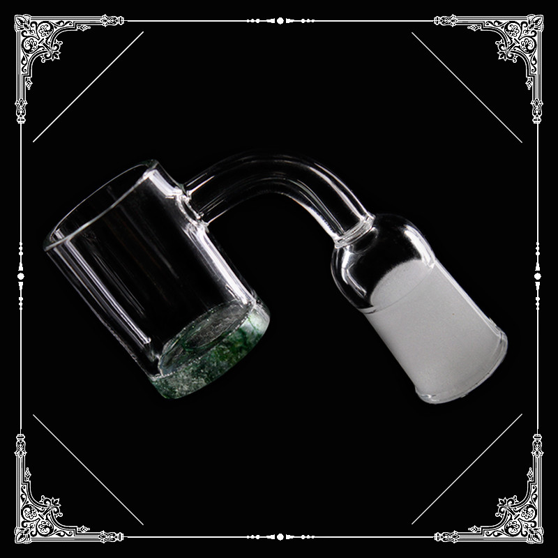 Real USA Opaque Nails domeless Flat Top Quartz Banger Green 4mm bottom