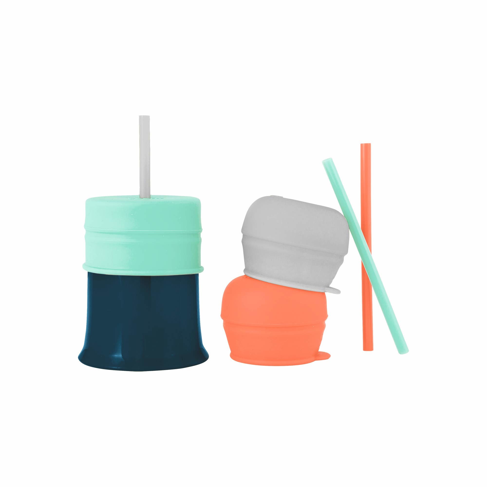 Silicone Sippy Straw Cup Lids For Toddlers Babies Drinking Straws Reusable Spill-Proof Yeti Rambler Mason Cups Mugs Lids