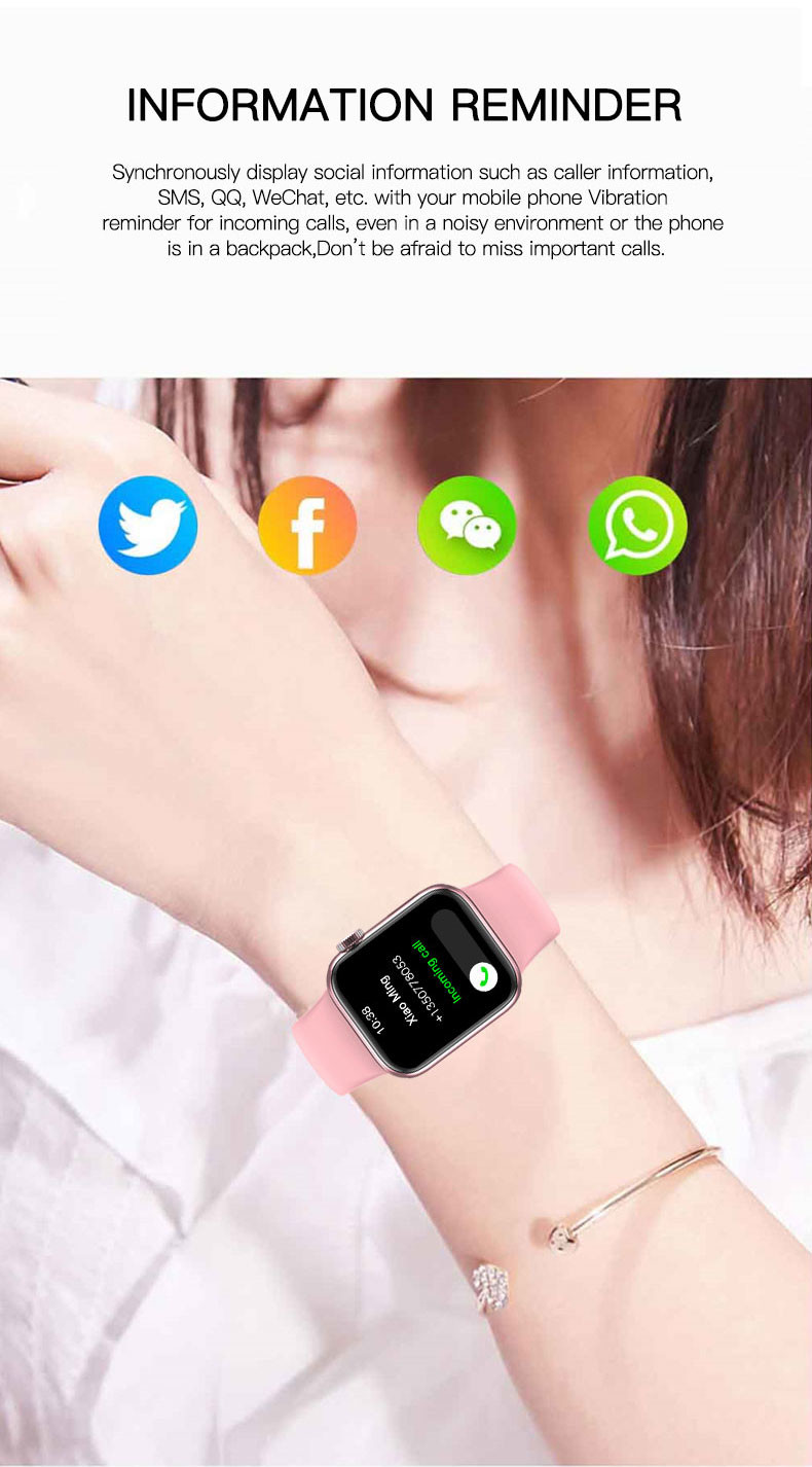 M16 Plus Smartwatch Call Sport Fitness Band Bracelet Heart Rate Password Split Screen Smart Watch Series 6 Women Men