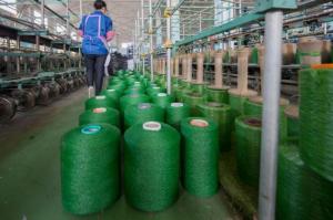 Buy cheap Twine Artificial Turf Plastic Lawn Grass / Green Plastic Carpet 25mm Pile Height product