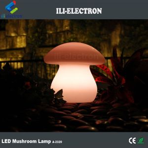 mushroom shape PE plastic illuminated light table lamp