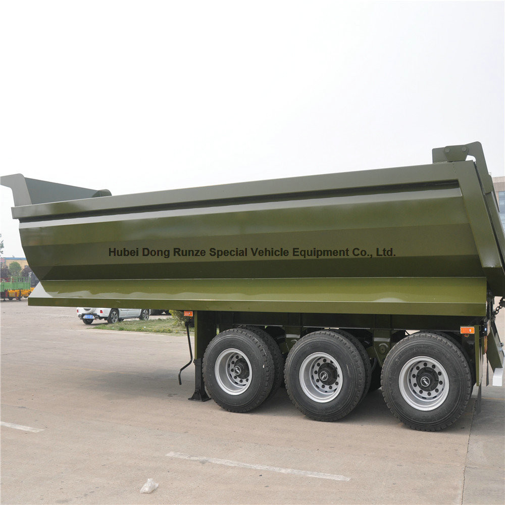 2 axles 3 Axles Hydraulic Rear Dump Semi Trailer 30 ton 60 ton U shape