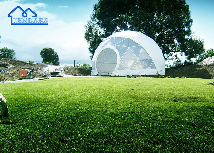 Luxury Rainproof Commercial Dome Tent Hotel Spherical With Bedrooms Pvc Dome Tent