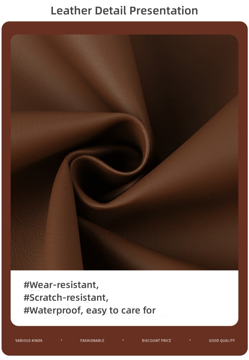 Waterproof PVC Leather For Furniture Upholstery NAPA French Terry Base