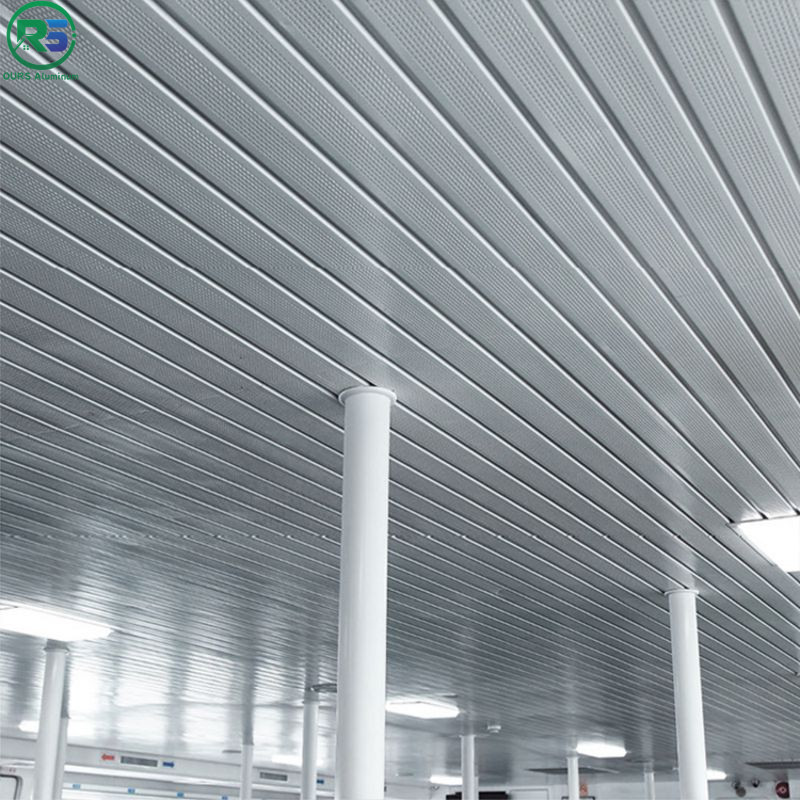 Perforated Aluminium Strip Ceiling Dustproof White Powder Coating
