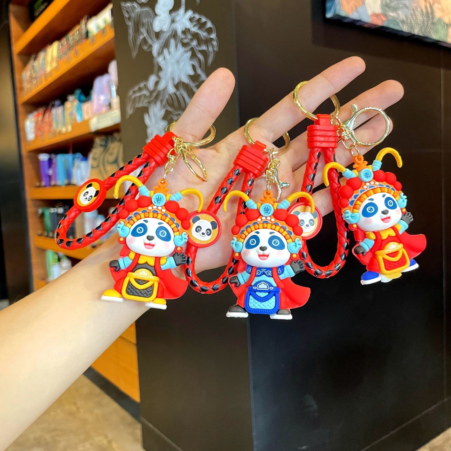 Soft Silicone Stainless Cartoon Animals Hanging Keychain Decoration Pendant Metal Key Ring Accessories