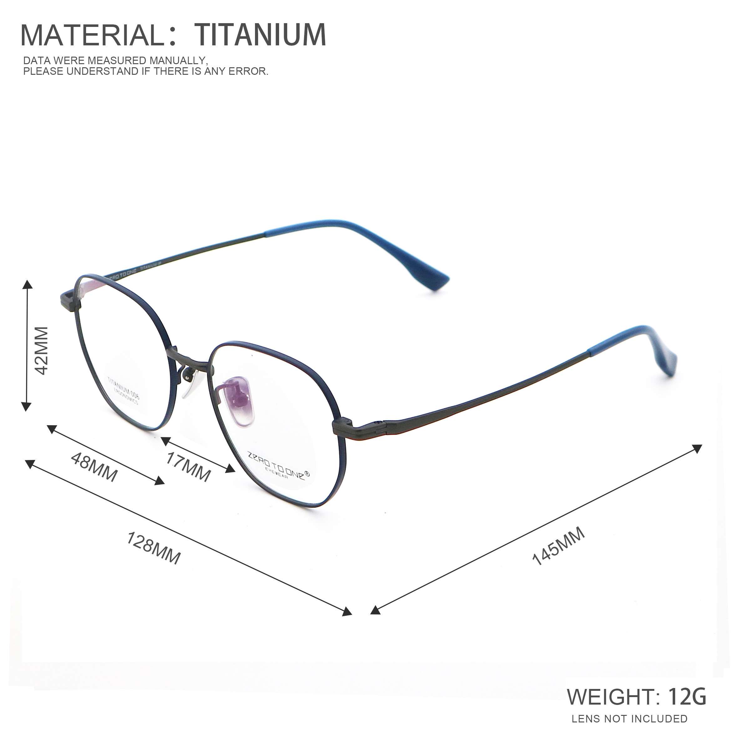 High Elastic Lightweight And Comfortable Beta Titanium Glasses Frame