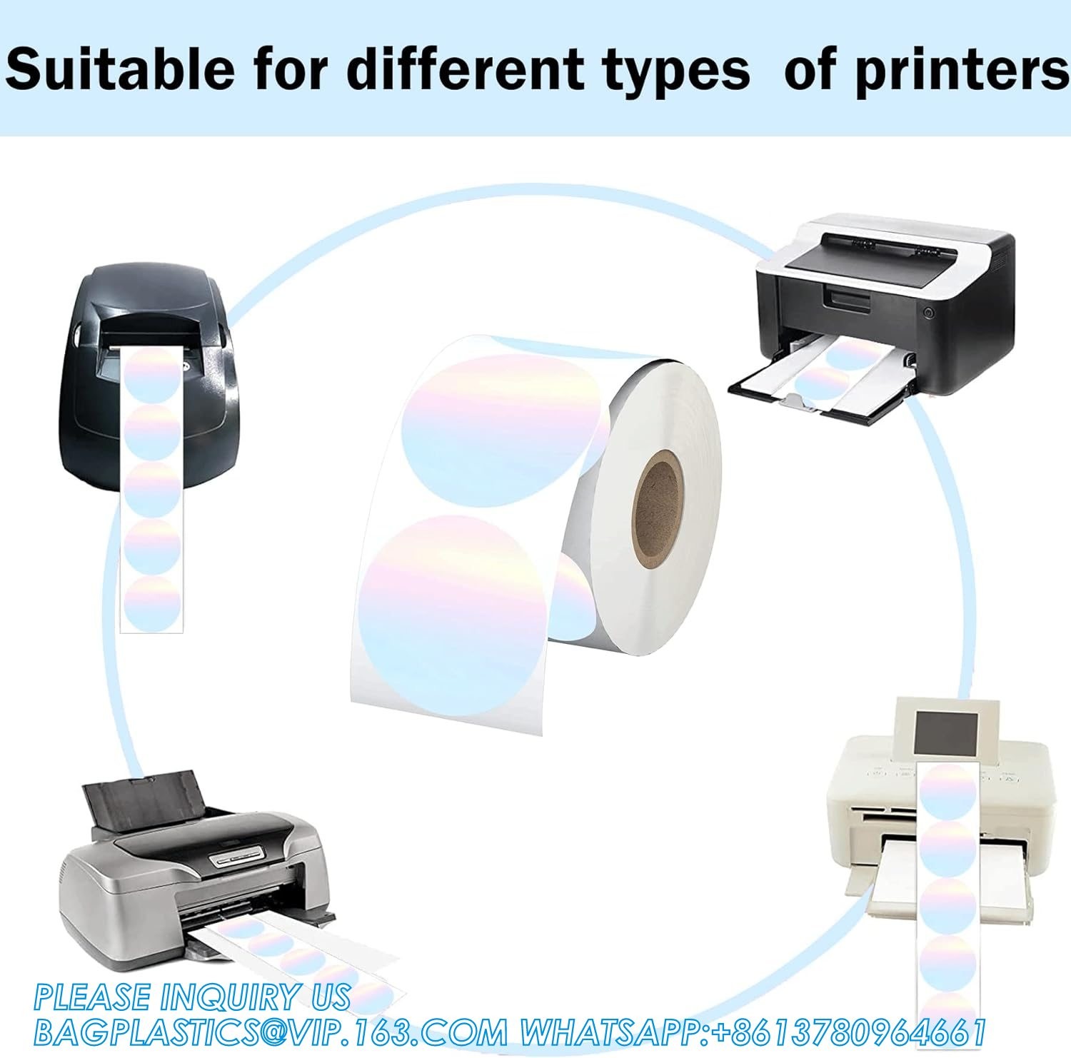 2 Inch Direct Thermal Stickers Gradual Change Round Circle Thermal Color-Code Dot Self-Adhesive Multi-Purpose Thermal